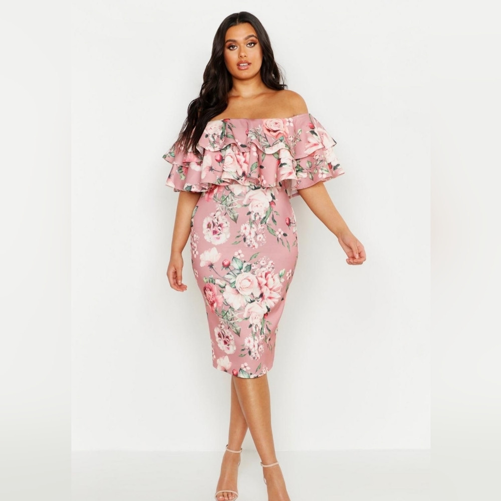 Off shoulder floral dress